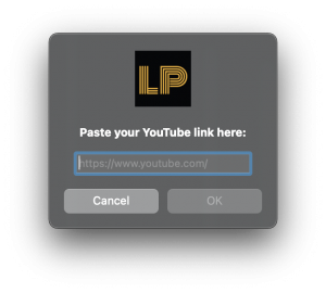Add YouTube URL - Lyrics Player